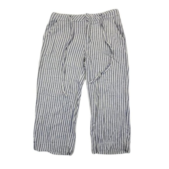 Rag Poets Vail Cropped Tie Waist Pants in Mood Indigo, Size 27 - Picture 2 of 14